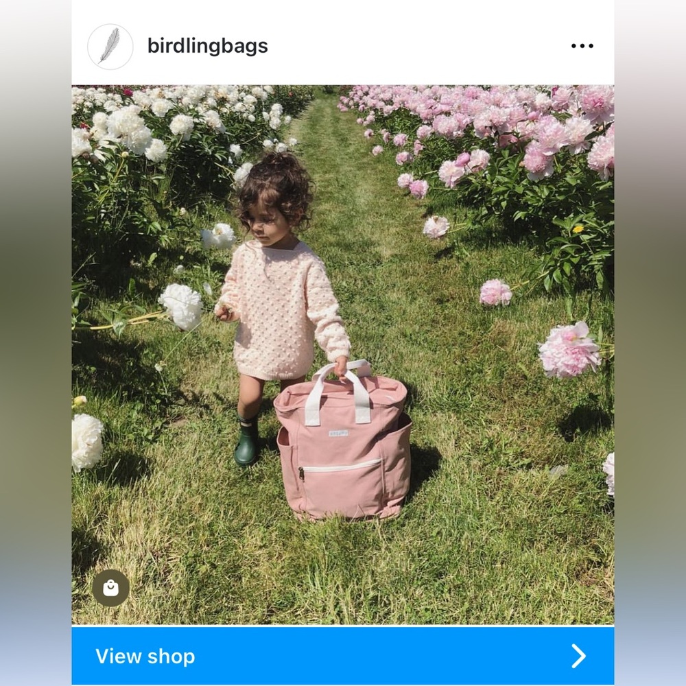 Birdling backpacker in pink